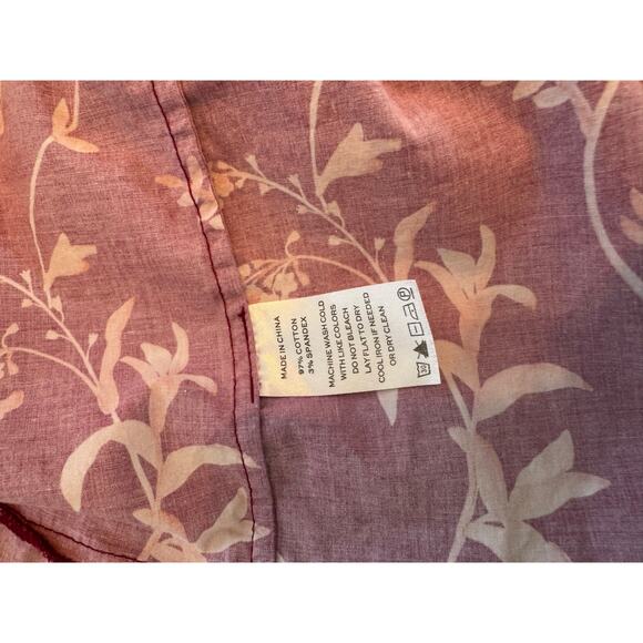 Hill House Ellie Nap Dress Burgundy Botanical Size Medium - Picture 7 of 7